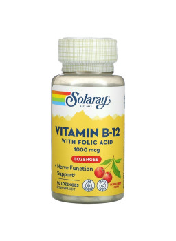  Solaray Vitamin B-12 with Folic Acid 