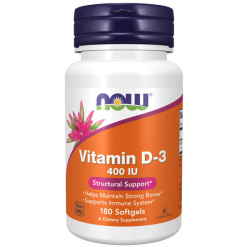 NOW Vitamin D-3 400IU 180 гел.капс