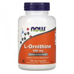 NOW L-Ornithine 500 mg.120 капс
