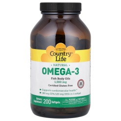 Country Life Natural Omega-3 200 капс